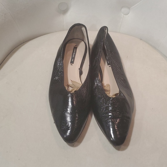 Zara Sleek Black Women's Loafers Flats Sz 38 - Picture 13 of 16